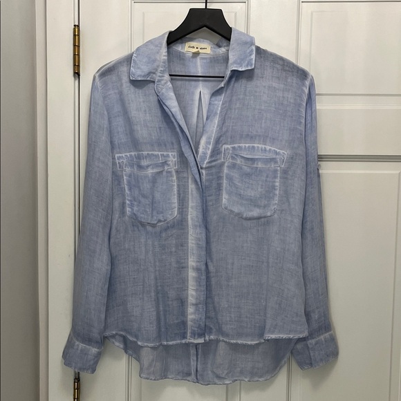 Cloth & Stone V Neck Hidden Button Up Lightweight Long Sleeve Bundle - Sz Small - Picture 10 of 15